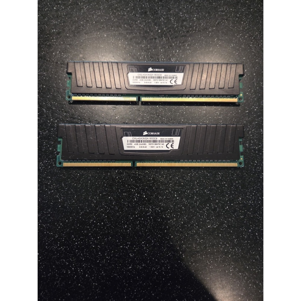Corsair Vengeance LP DDR3 1600MHz 4GB (2x2GB) CL9 PC3-12800 Desktop Memory RAM - Picture 2 of 7
